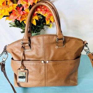 Tignanello large leather satchel crossbody
